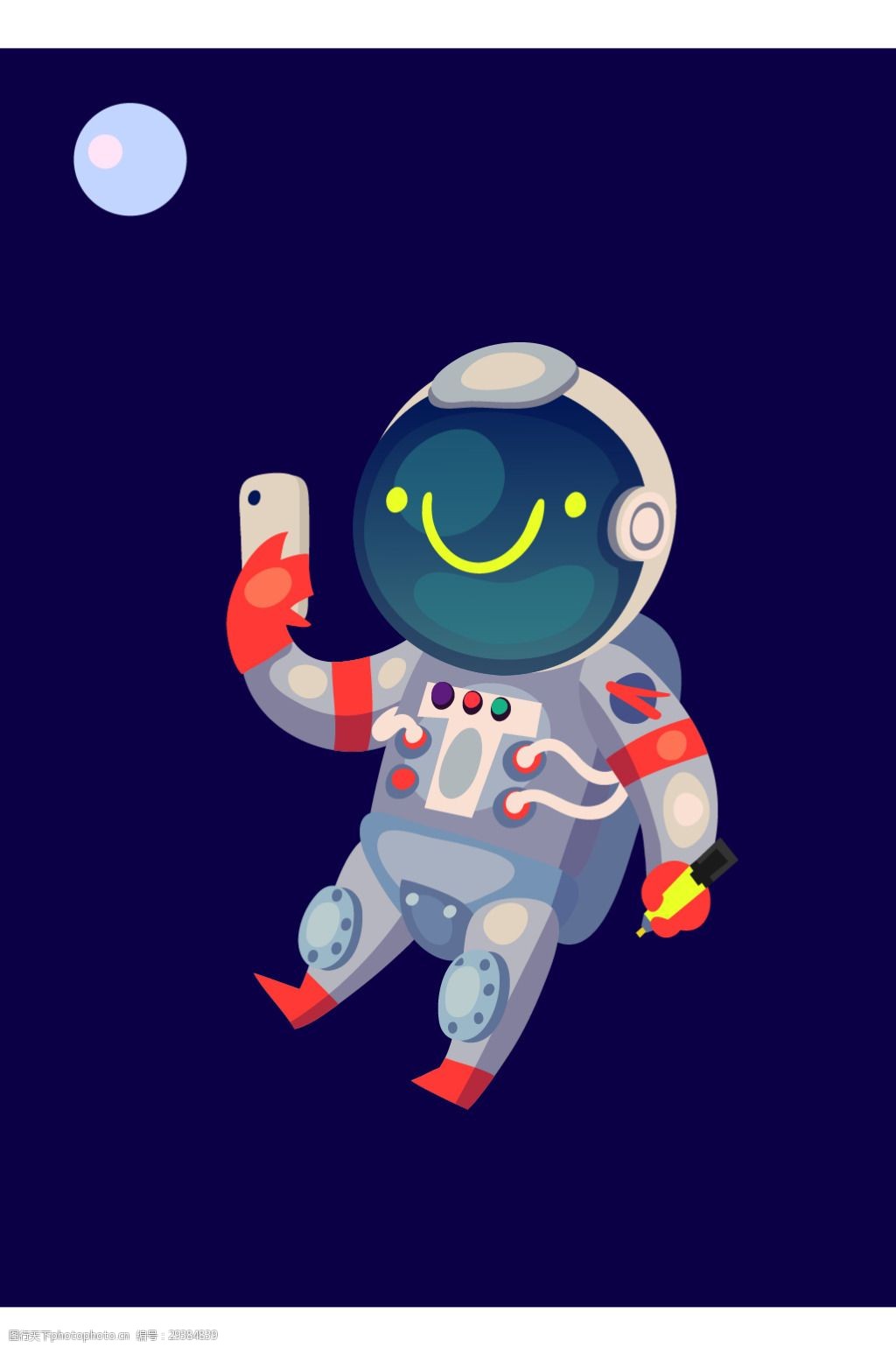 商场太空小人手绘元素设计