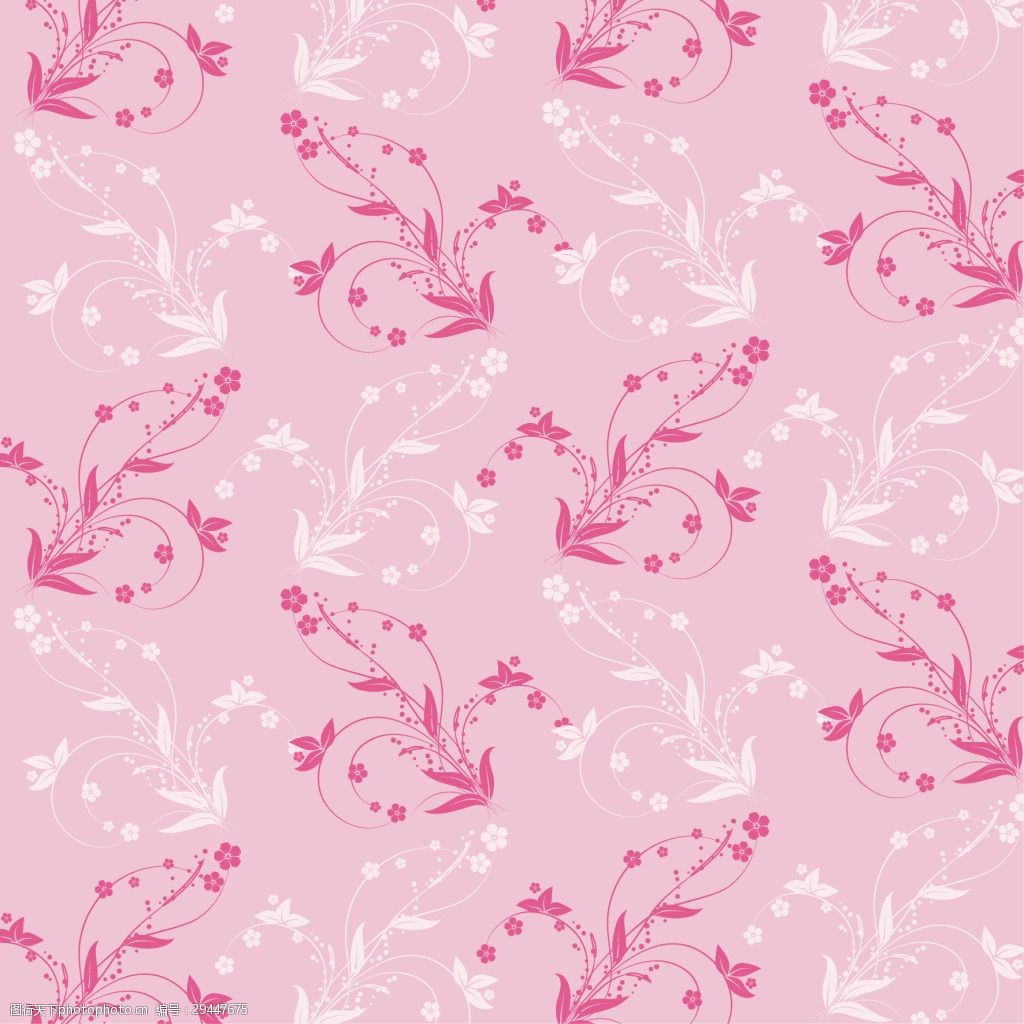 粉色花朵底纹背景图片-图行天下图库