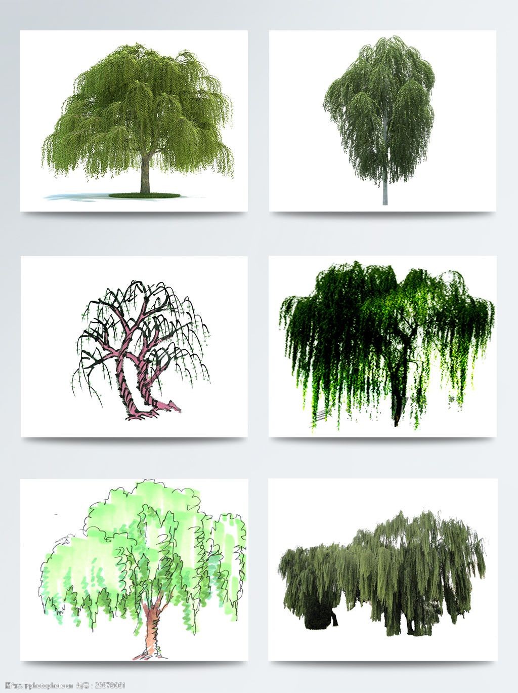 柳树植物剪纸设计图__广告设计_广告设计_设计图库_昵图网nipic.com
