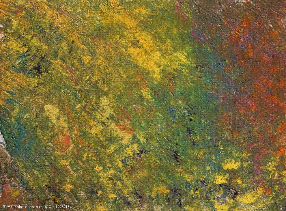 油画花纹背景质感融图图片