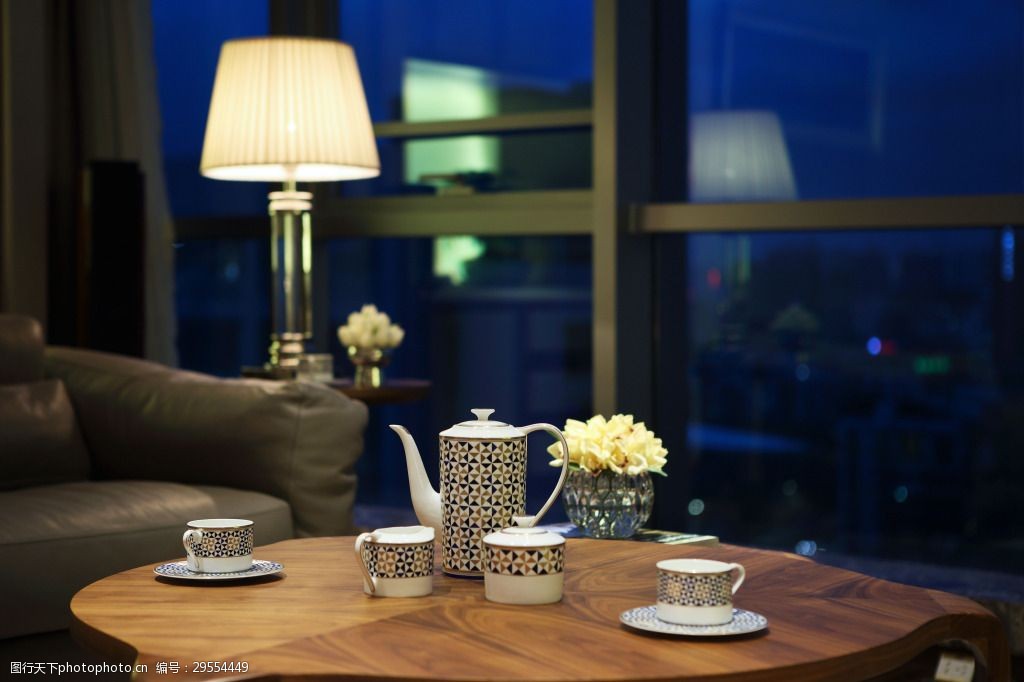 简约餐厅台灯工装效果图