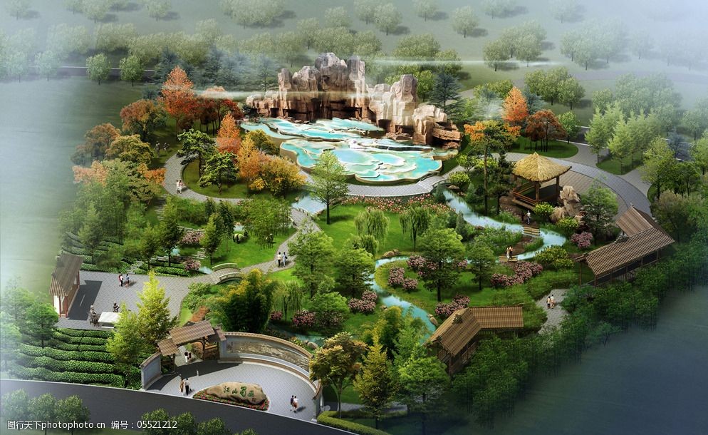 绿化景观设计效果图图片