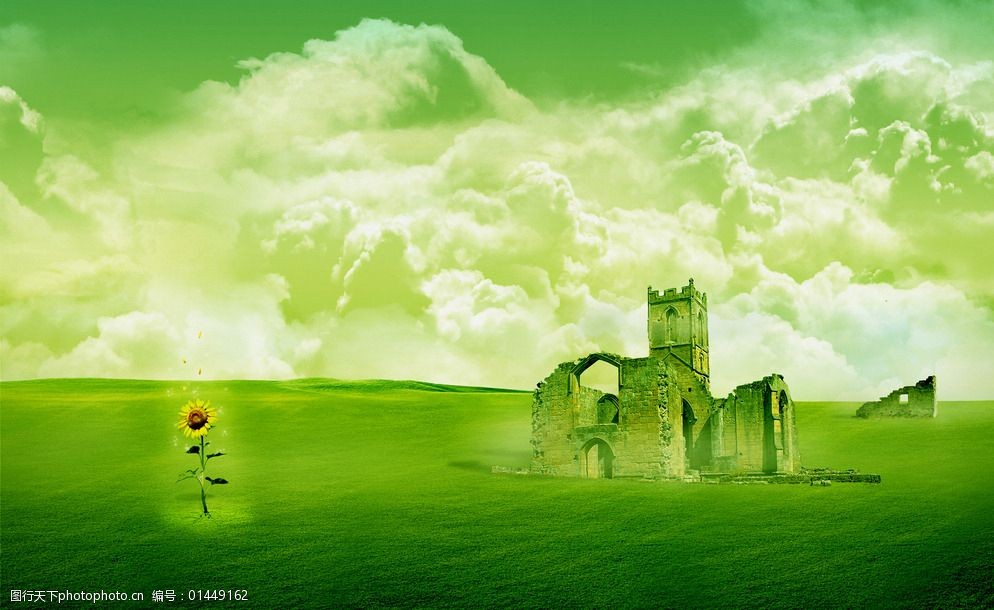 绿色清新山云图片图片-图行天下图库