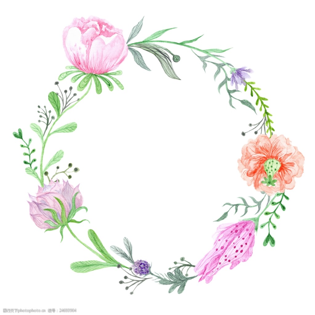 美丽花圈图片素材