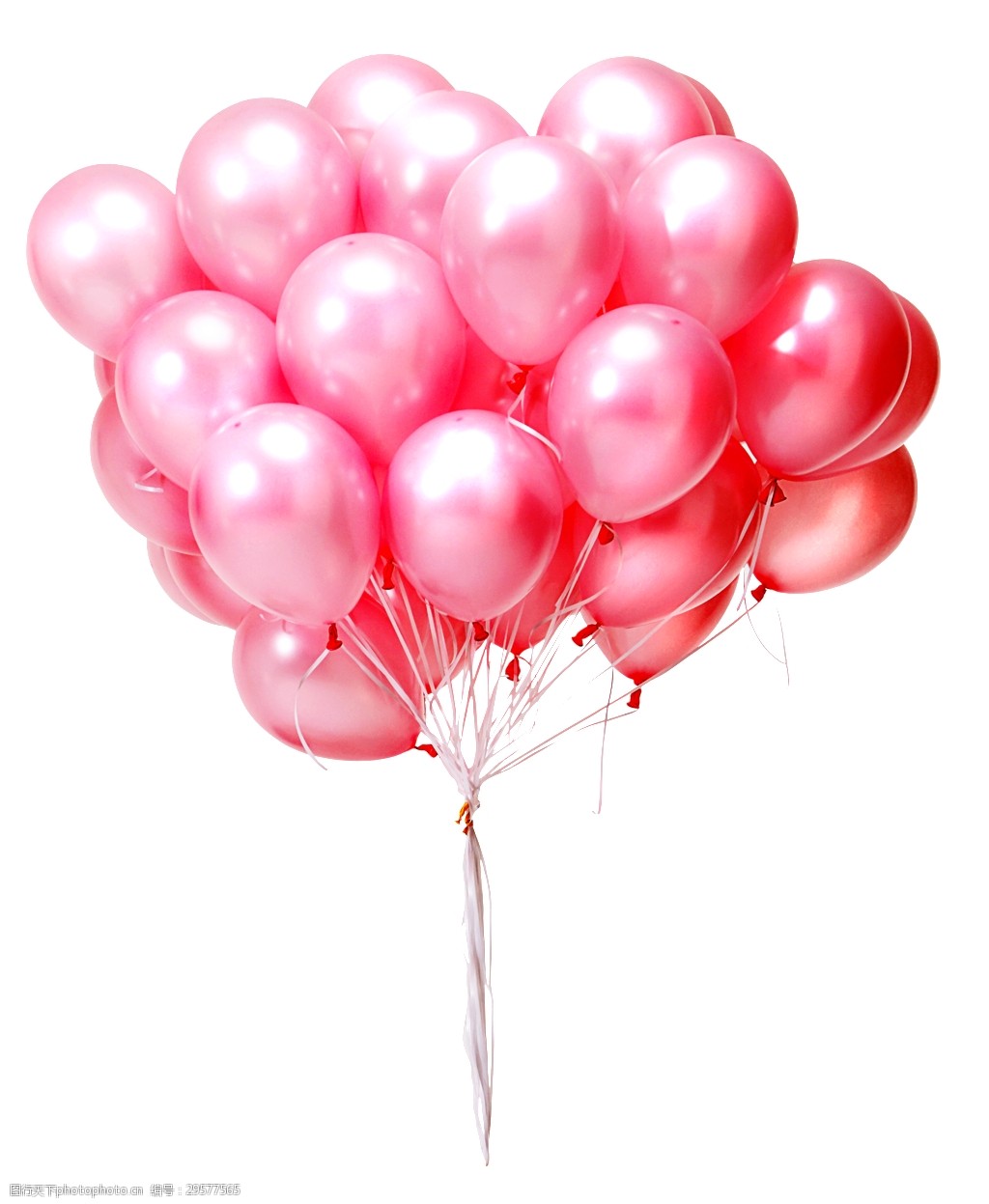 一串升上天空的气球透明装饰素材