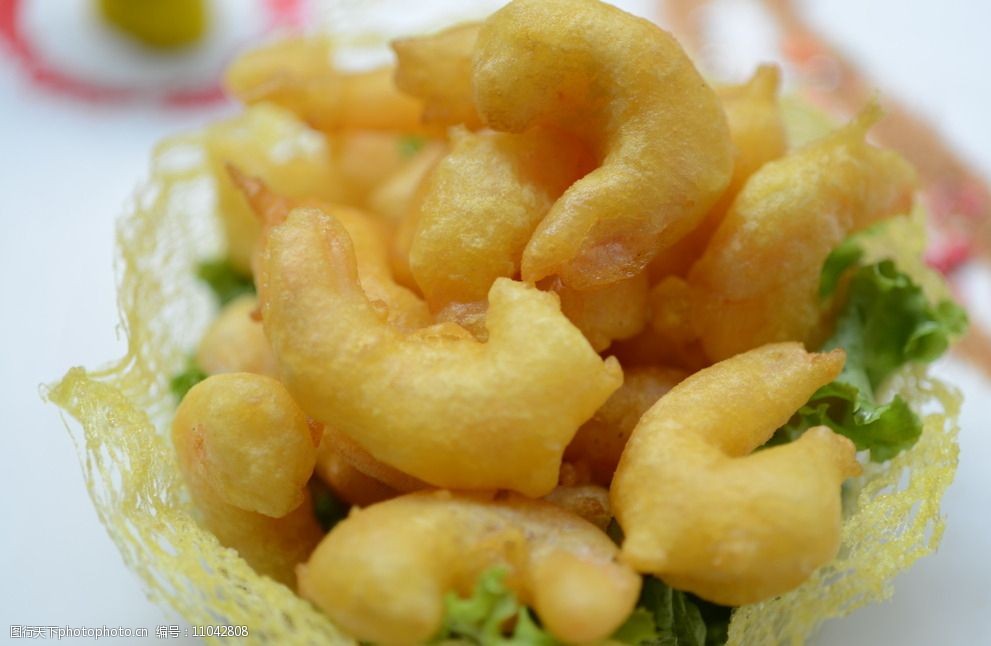 油炸虾仁图片