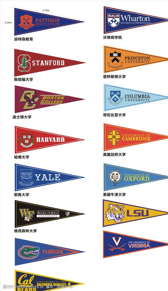 关键词:美国学校校旗 国外 大学 高中 旗帜 校旗 设计 广告设计 招贴