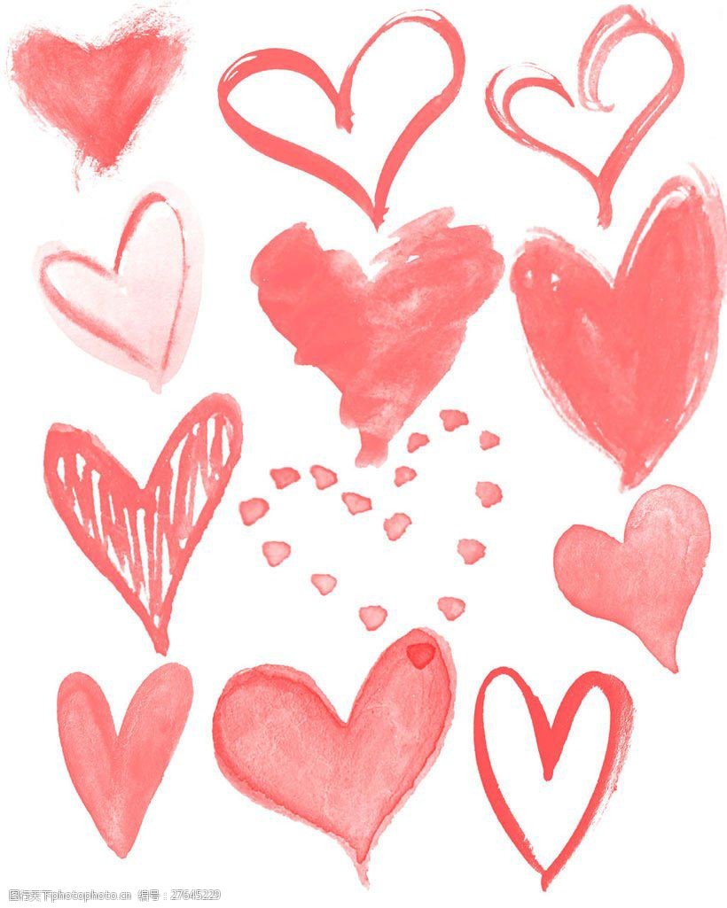 ps笔刷手绘心形笔刷