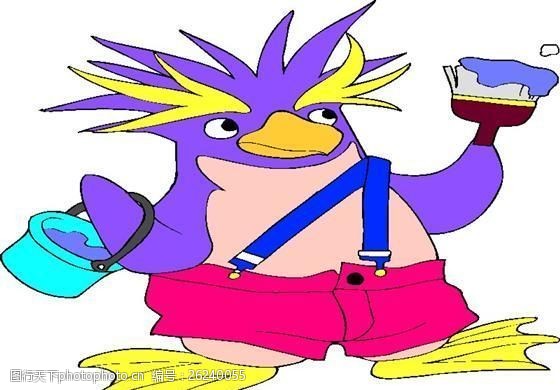 企鹅卡通动物日本矢量素材ai格式_23