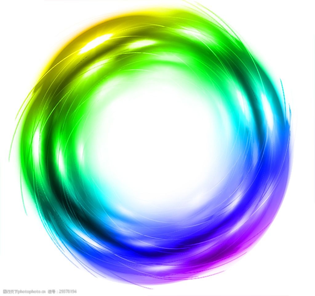 关键词:彩色光环装饰图案 光圈 光效 立体 流光 七彩 素材 特效 炫彩