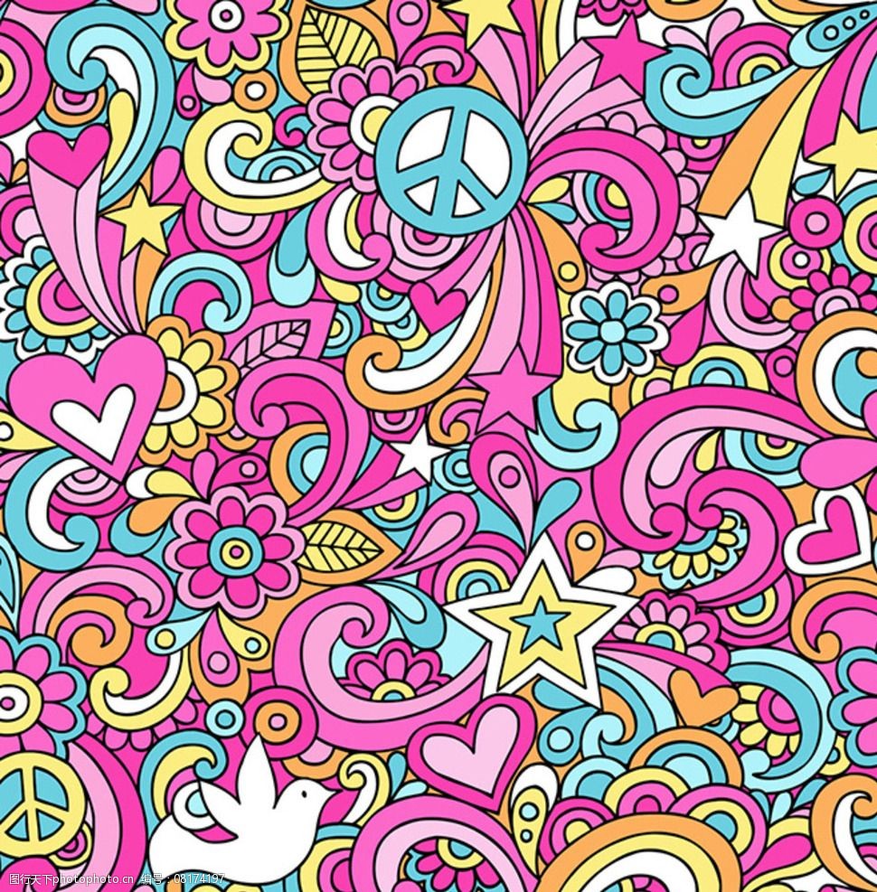 粉色系卡通背景图片