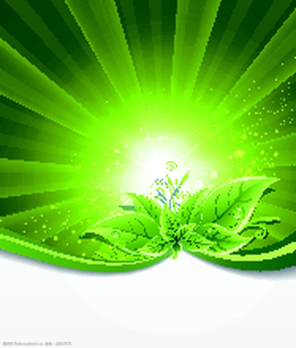 绿色光效矢量图素材