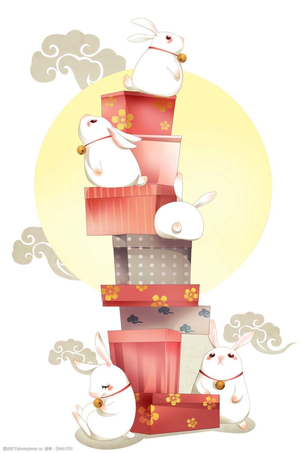 手绘中秋节元素