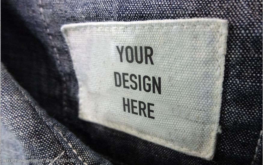 白色服装布标