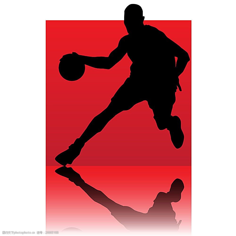 篮球运动人物剪影