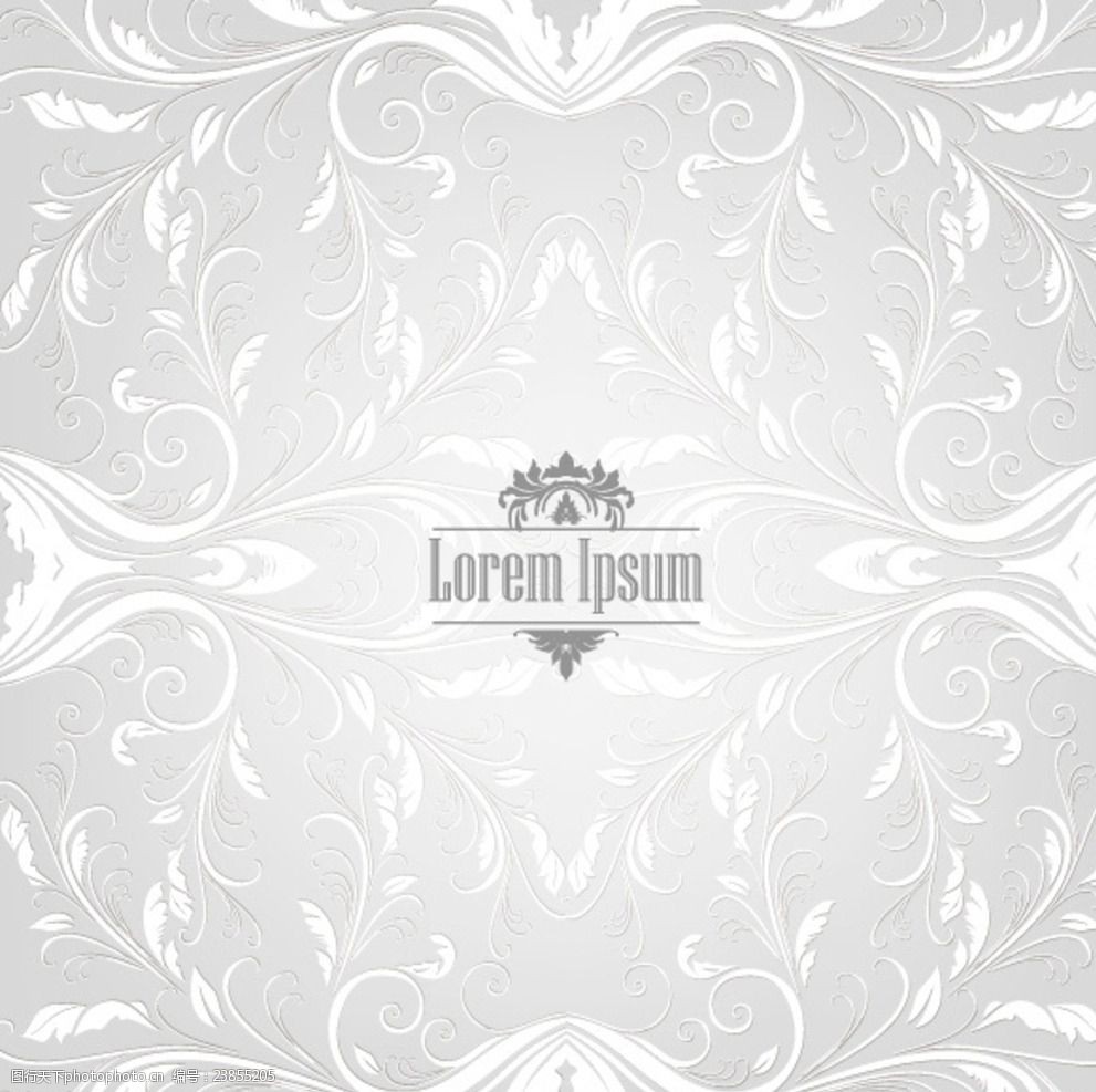 高贵银色花纹背景矢量素材