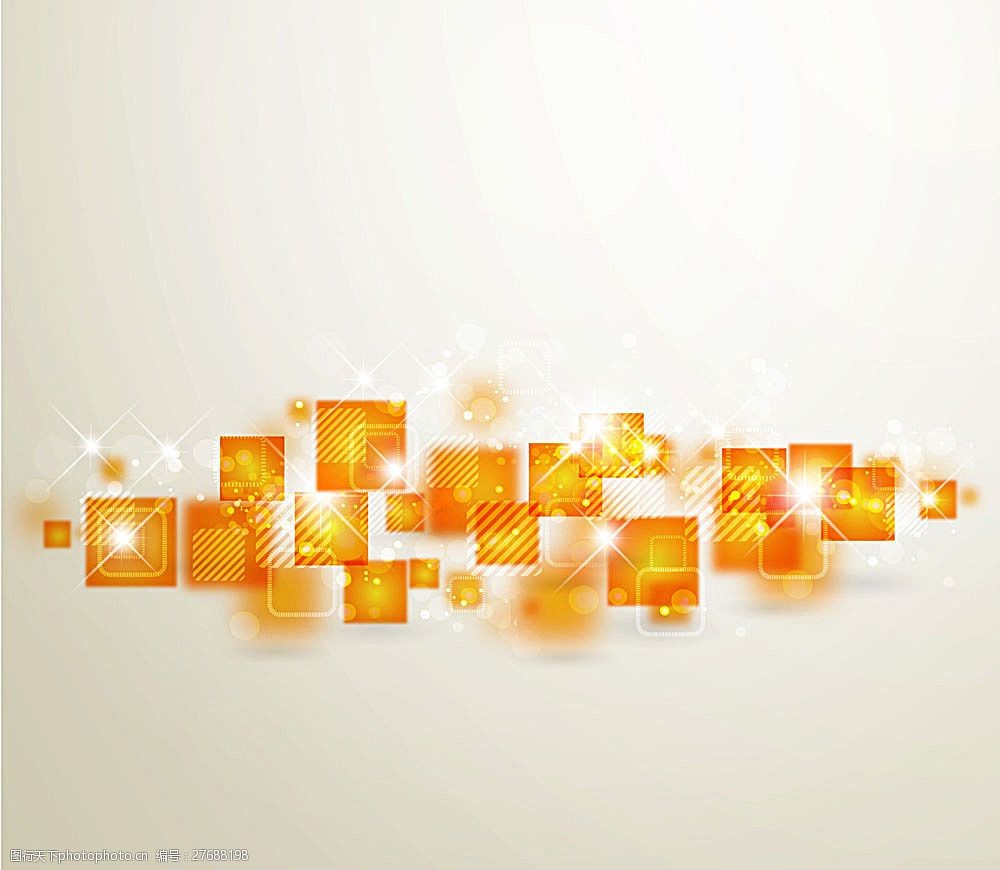 动感方形星星光斑背景