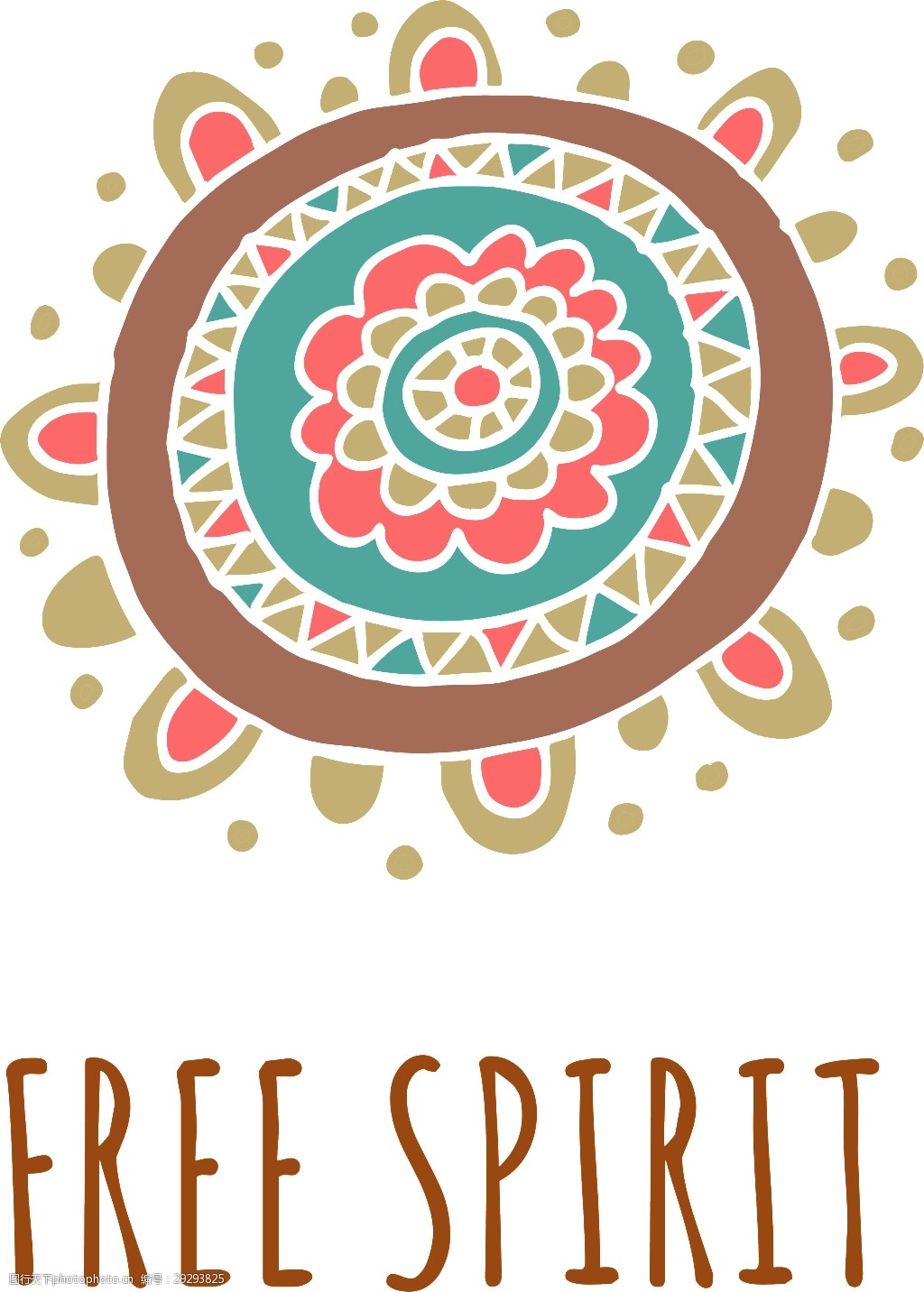 螺旋花蕊创意logo装饰