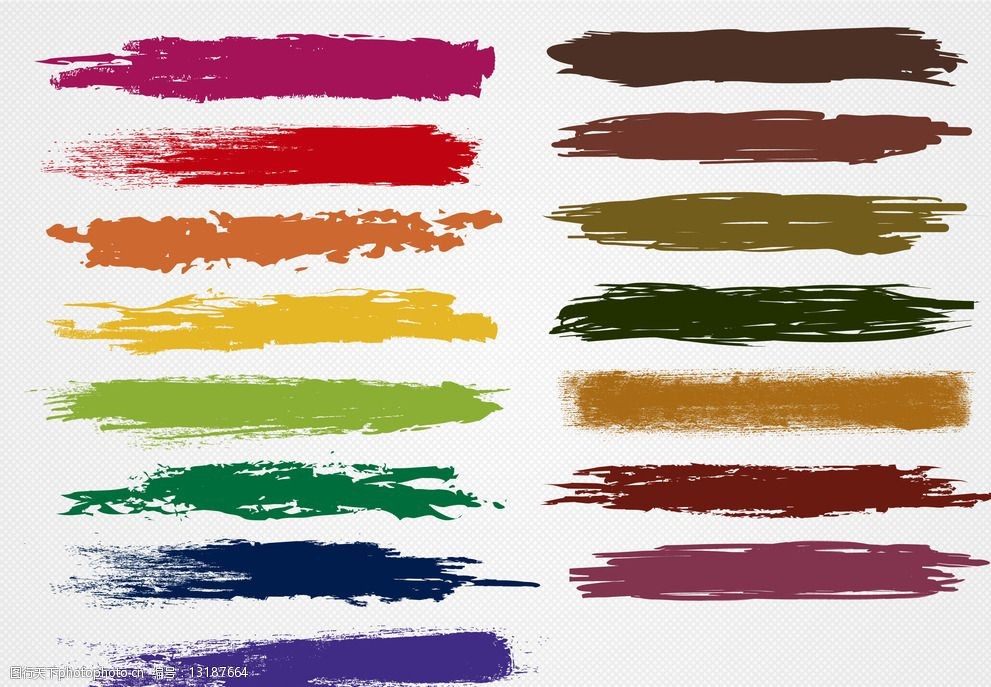 彩色笔刷背景图片