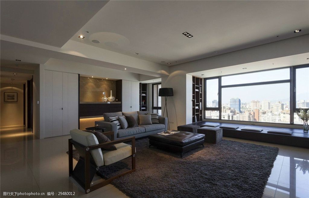 精美现代简约室内客厅效果图