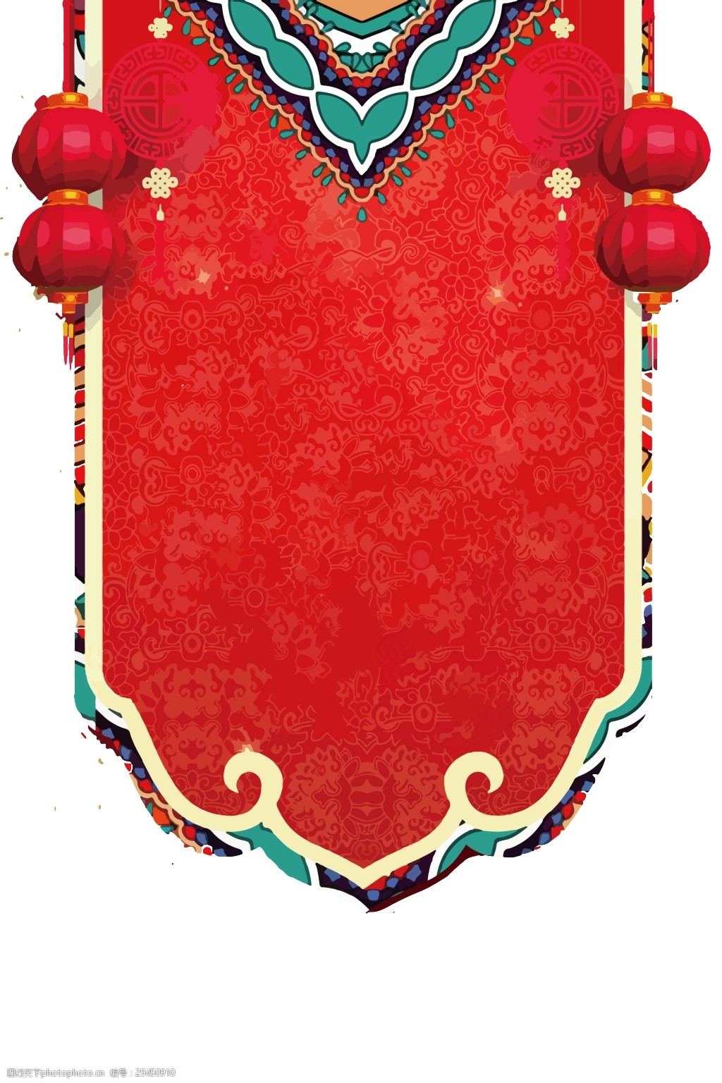 大红色传统中国风装饰透明装饰素材图片-图行天下图库