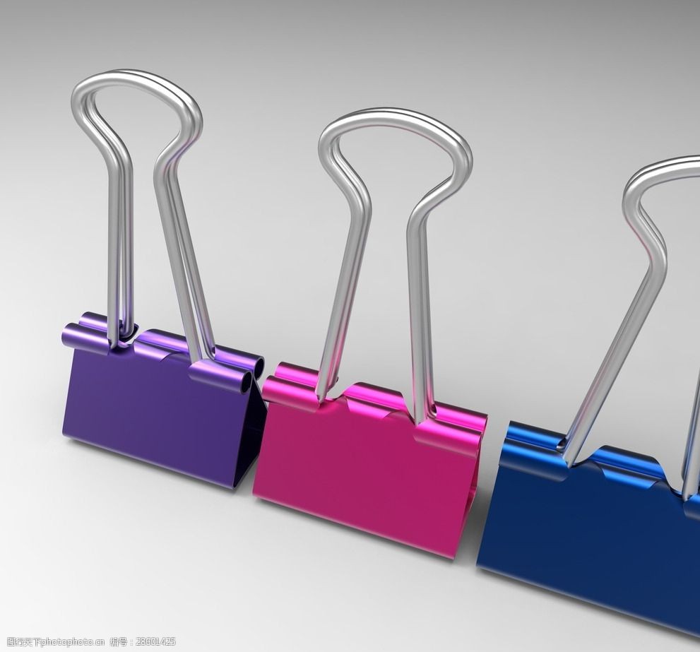 彩色票夹票夹长尾夹文具