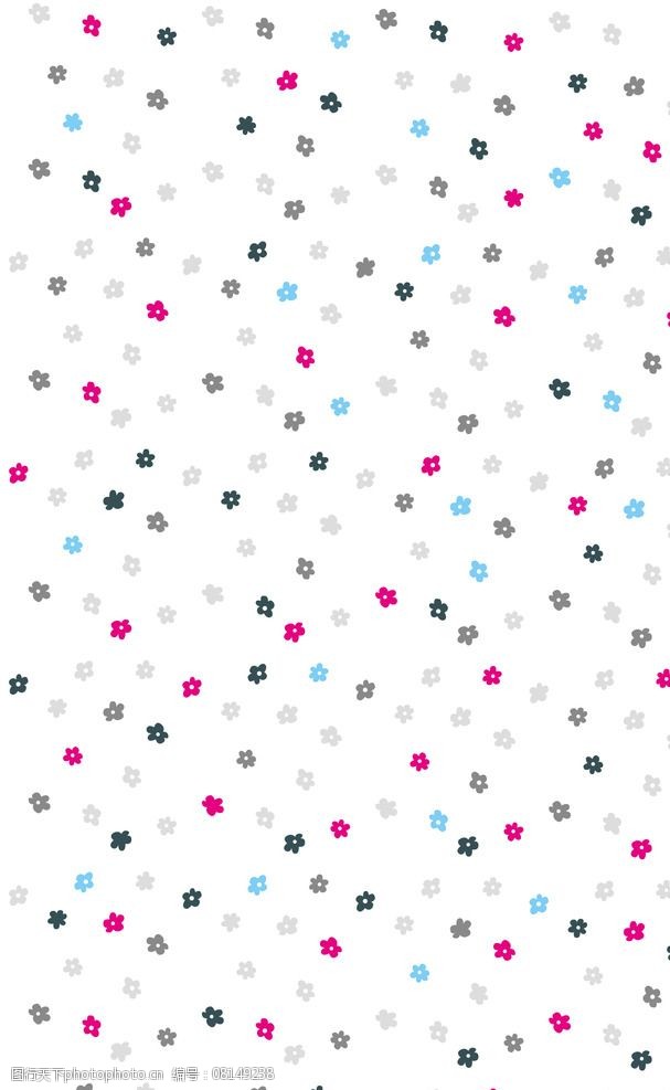 小花背景碎花面料彩色花朵背景图片