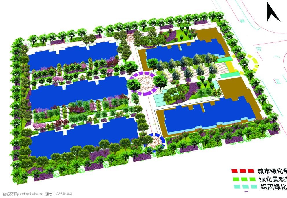 小区景观绿化设计图片