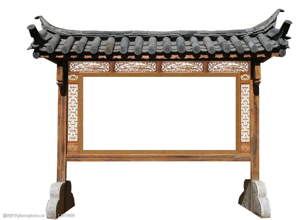宣传栏牌坊复古图片