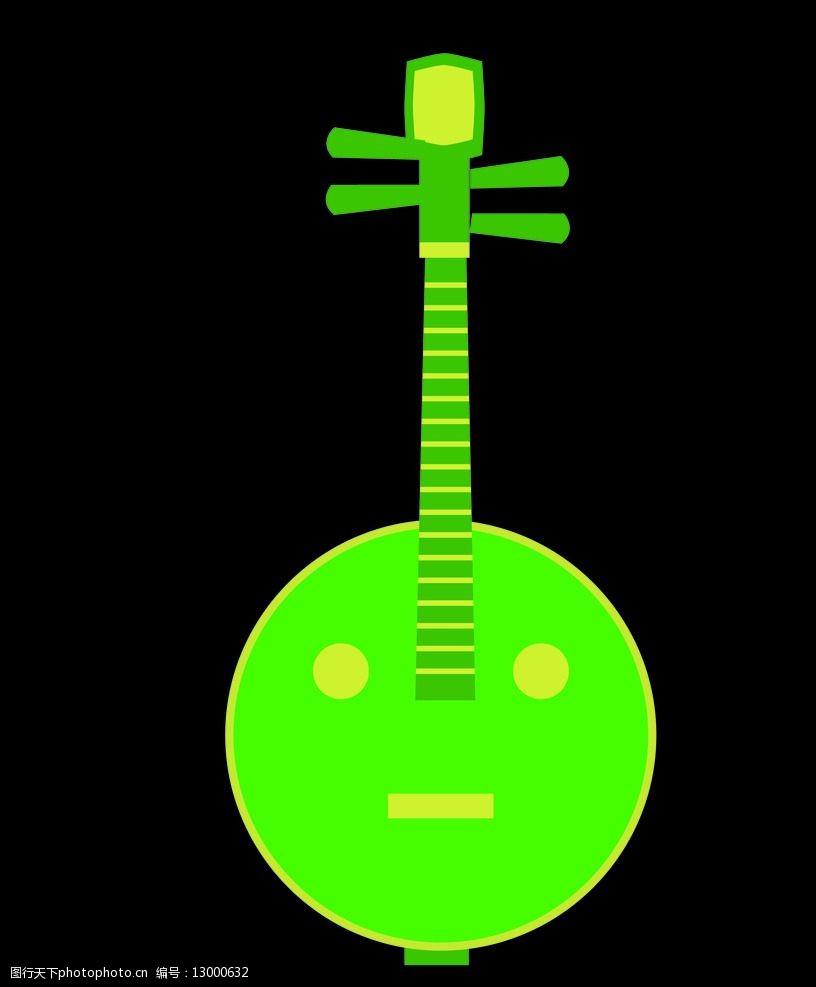 矢量乐器月琴图片