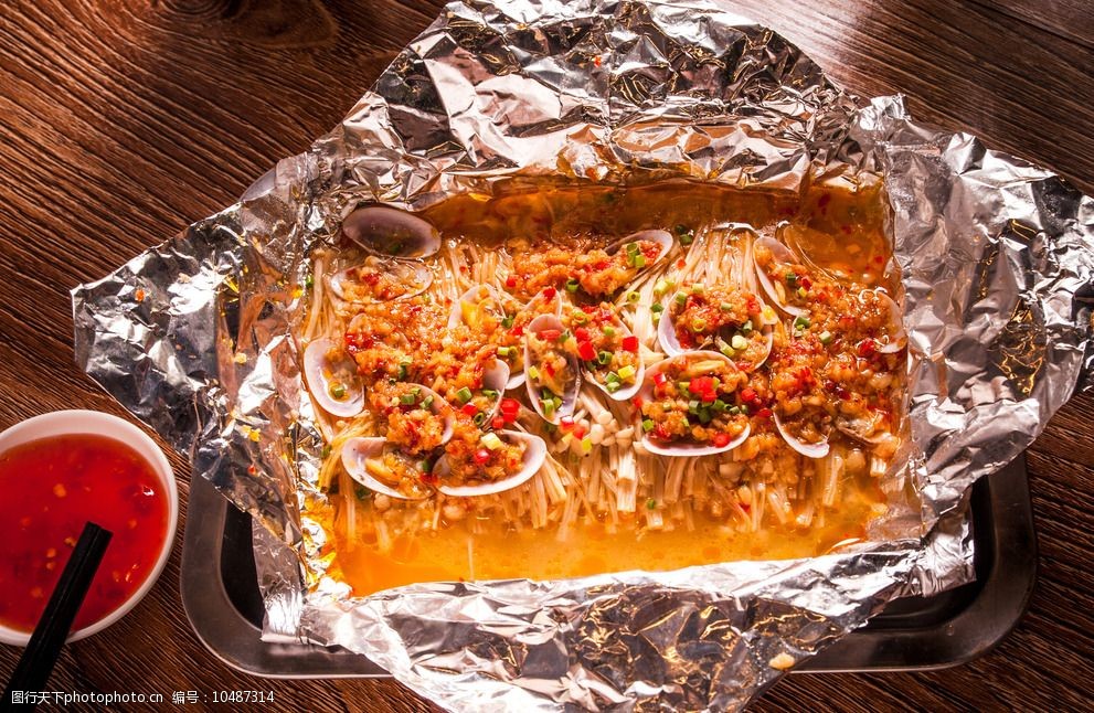 锡纸金针菇图片