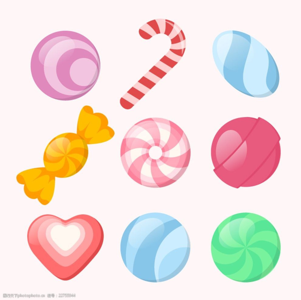 卡通糖果矢量素材